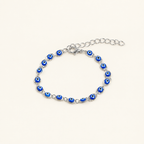 Dünnes Nazar-Armband Silber - Produktfoto