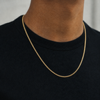 Mini-Cuban-Kette Gold am Model