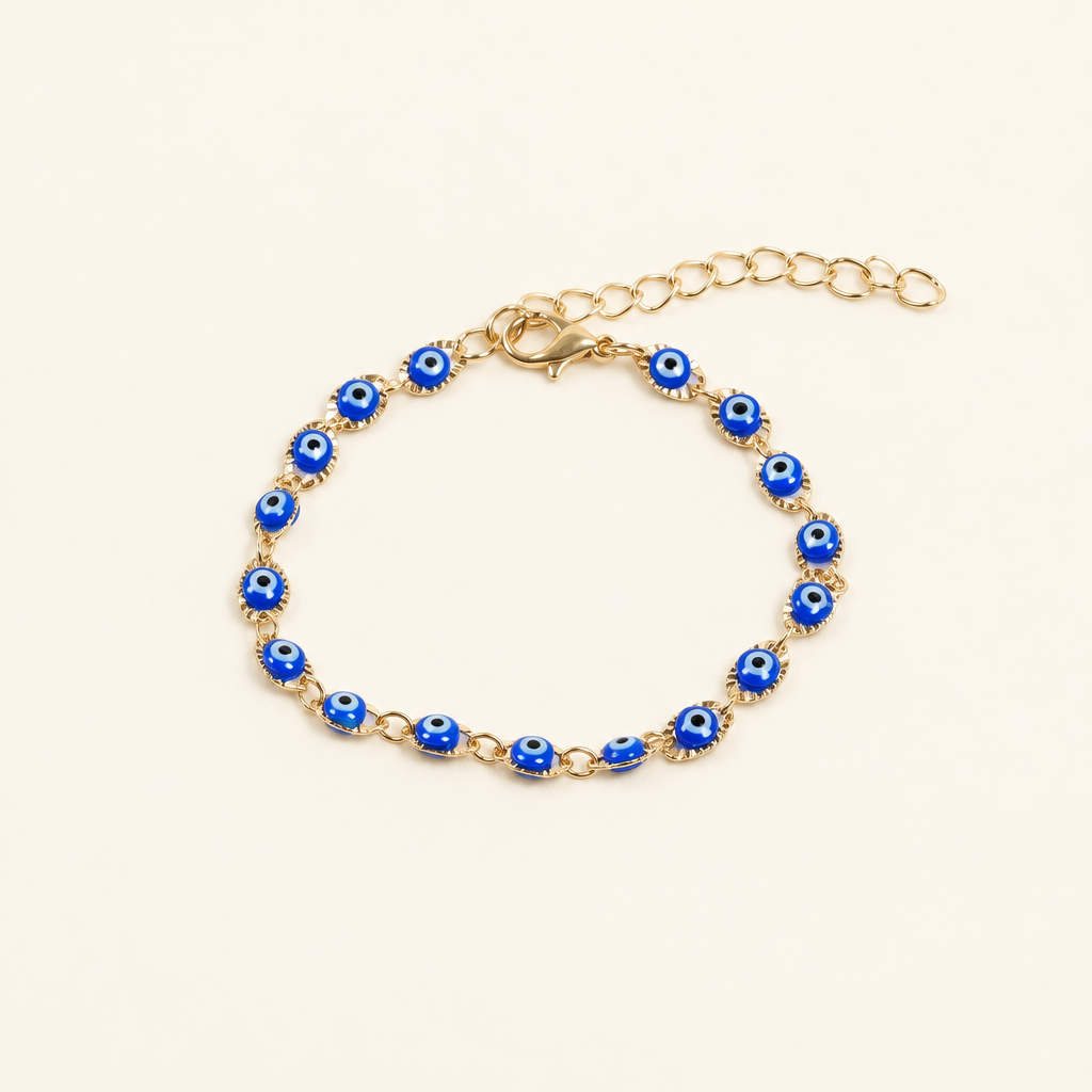 Dünnes Nazar-Armband Gold - Produktfoto